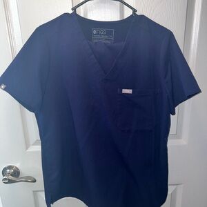 Figs Scrub Top Navy - Size M